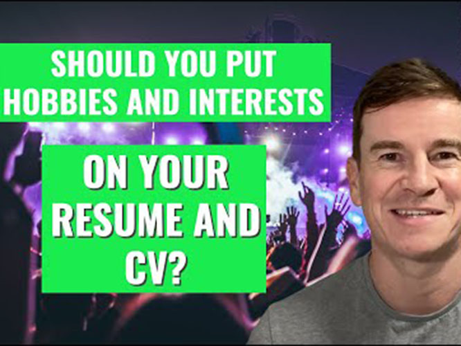 Hobbies and Interests - Should you put them on your Resume/CV? Image